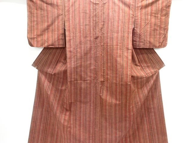 JAPANESE KIMONO / TSUMUGI / WOVEN STRIPE